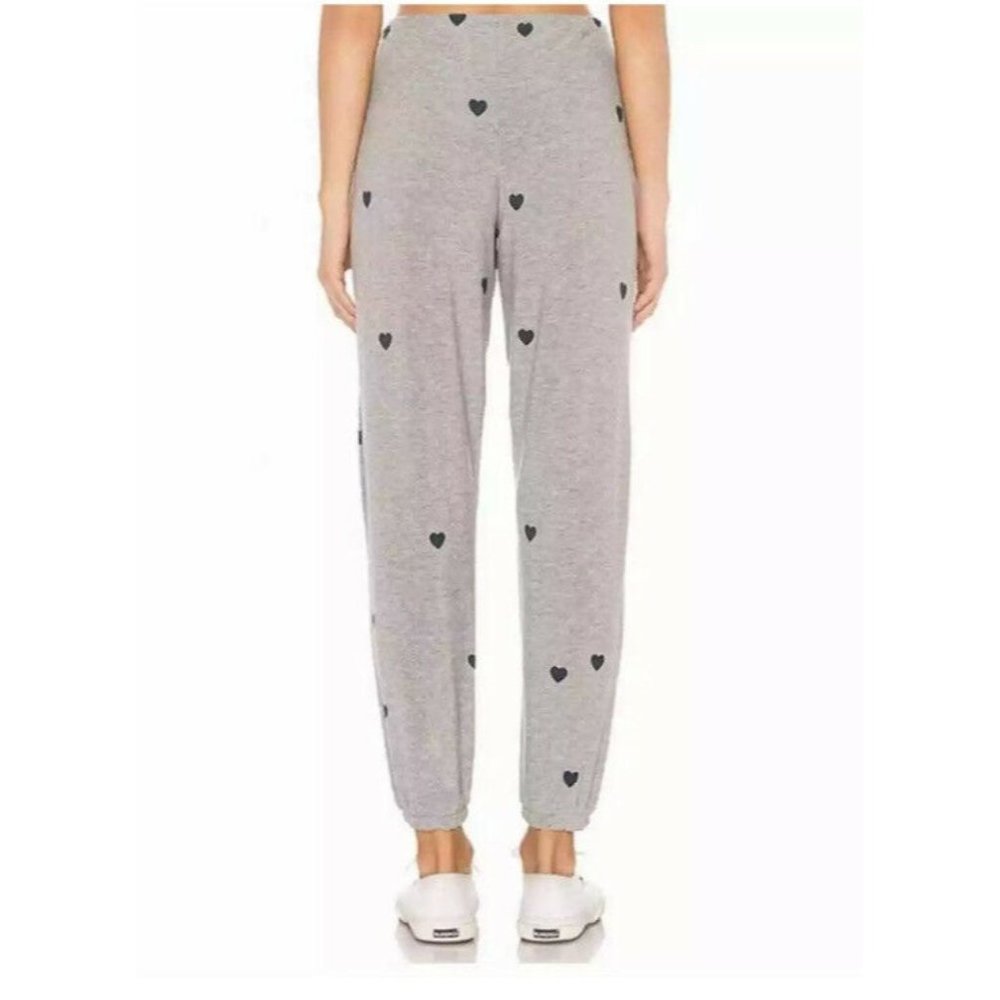 New Chaser Tiny Heart Joggers in Heather Grey - Picture 3 of 12